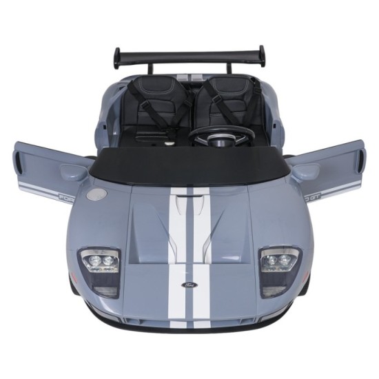 JOKO Elektrické autíčko Ford GT 4x100W, penové kolesá, kožené Dvojmiestne sedadlo,  Nosnosť 59kg, FM rádio, sivé