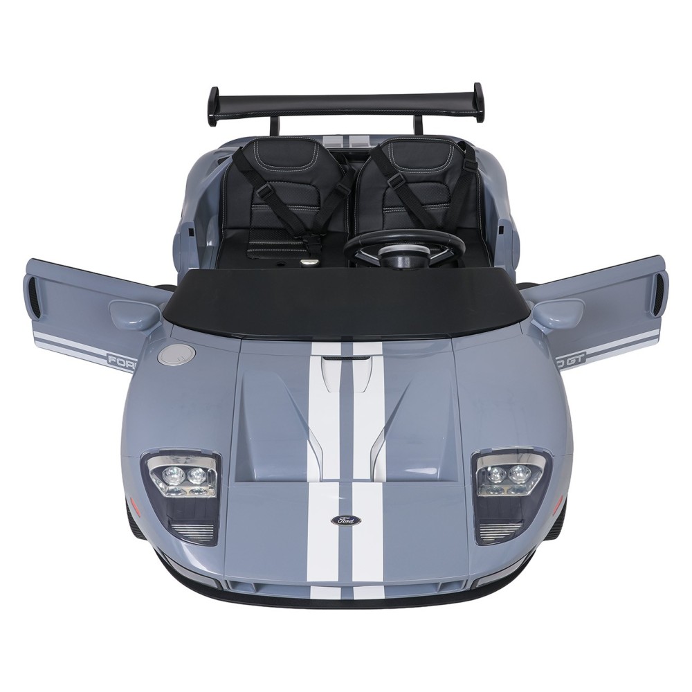 JOKO Elektrické autíčko Ford GT 4x100W, penové kolesá, kožené Dvojmiestne sedadlo,  Nosnosť 59kg, FM rádio, sivé