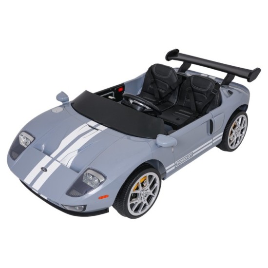 JOKO Elektrické autíčko Ford GT 4x100W, penové kolesá, kožené Dvojmiestne sedadlo,  Nosnosť 59kg, FM rádio, sivé