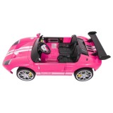 JOKO Elektrické autíčko Ford GT 4x100W, penové kolesá, kožené Dvojmiestne sedadlo,  Nosnosť 59kg, FM rádio, ružové