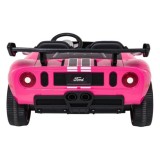JOKO Elektrické autíčko Ford GT 4x100W, penové kolesá, kožené Dvojmiestne sedadlo,  Nosnosť 59kg, FM rádio, ružové