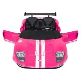 JOKO Elektrické autíčko Ford GT 4x100W, penové kolesá, kožené Dvojmiestne sedadlo,  Nosnosť 59kg, FM rádio, ružové