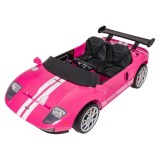 JOKO Elektrické autíčko Ford GT 4x100W, penové kolesá, kožené Dvojmiestne sedadlo,  Nosnosť 59kg, FM rádio, ružové