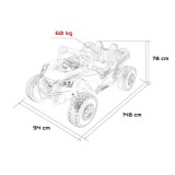 JOKO Elektrické autíčko Buggy RTR Monster Speed 4x4, motor 2x300W + 2x45W, penové kolesá, Dvojmiestne Kožené sedadlo, nosnosť 60
