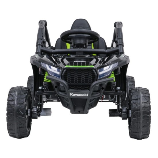 JOKO Elektrické autíčko Buggy Kawasaki TERYX KRX1000 4x4, penové kolesá, kožené sedadlo, čierne