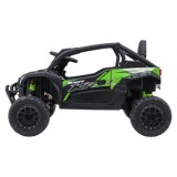 JOKO Elektrické autíčko Buggy Kawasaki TERYX KRX1000 4x4, penové kolesá, kožené sedadlo, čierne