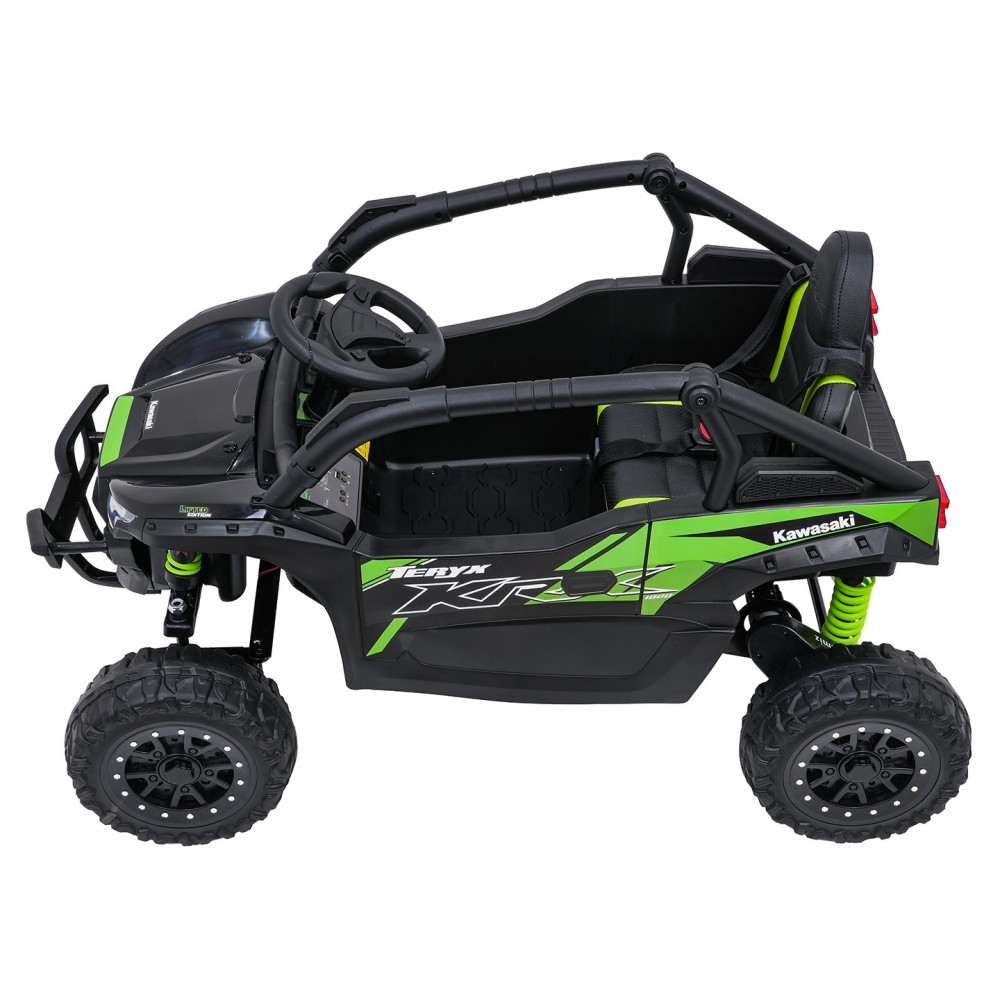 JOKO Elektrické autíčko Buggy Kawasaki TERYX KRX1000 4x4, penové kolesá, kožené sedadlo, čierne