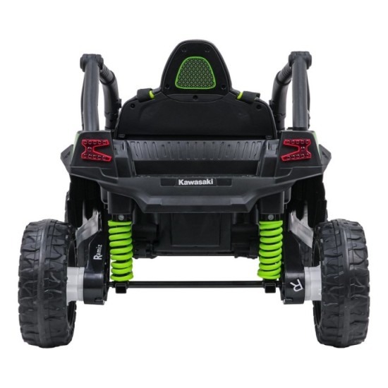 JOKO Elektrické autíčko Buggy Kawasaki TERYX KRX1000 4x4, penové kolesá, kožené sedadlo, čierne