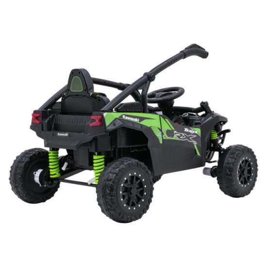 JOKO Elektrické autíčko Buggy Kawasaki TERYX KRX1000 4x4, penové kolesá, kožené sedadlo, čierne