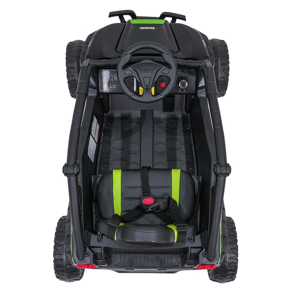 JOKO Elektrické autíčko Buggy Kawasaki TERYX KRX1000 4x4, penové kolesá, kožené sedadlo, čierne