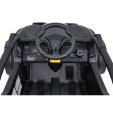 JOKO Elektrické autíčko Buggy Kawasaki TERYX KRX1000 4x4, penové kolesá, kožené sedadlo, čierne
