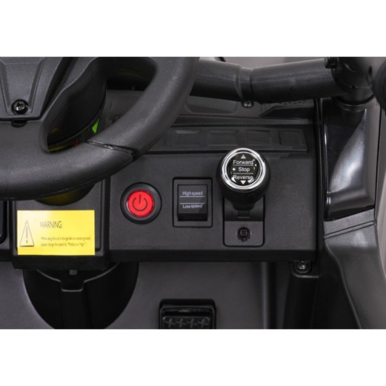 JOKO Elektrické autíčko Buggy Kawasaki TERYX KRX1000 4x4, penové kolesá, kožené sedadlo, čierne