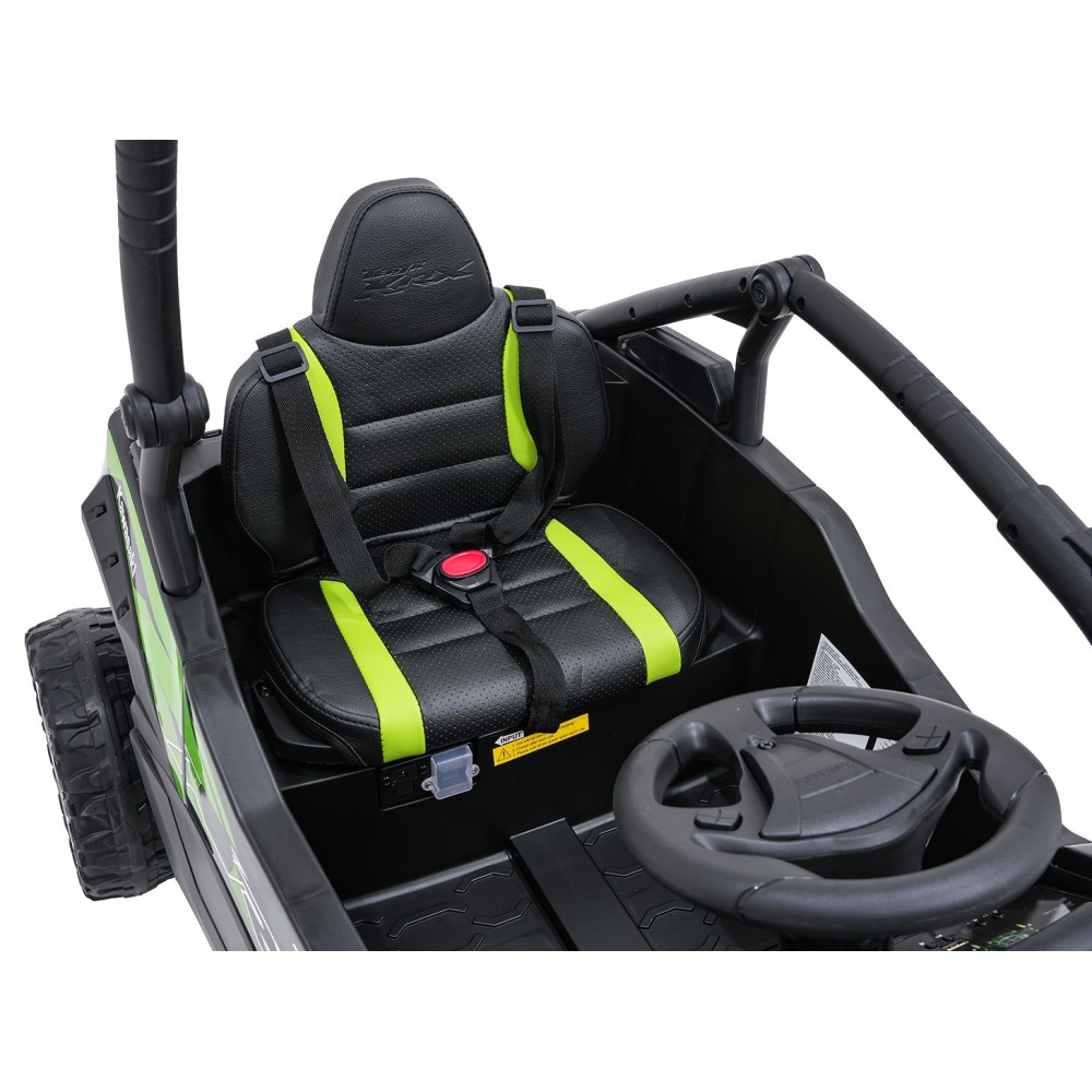 JOKO Elektrické autíčko Buggy Kawasaki TERYX KRX1000 4x4, penové kolesá, kožené sedadlo, čierne