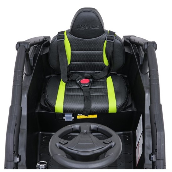 JOKO Elektrické autíčko Buggy Kawasaki TERYX KRX1000 4x4, penové kolesá, kožené sedadlo, čierne
