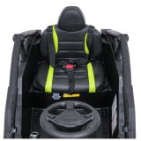 JOKO Elektrické autíčko Buggy Kawasaki TERYX KRX1000 4x4, penové kolesá, kožené sedadlo, čierne