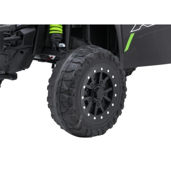 JOKO Elektrické autíčko Buggy Kawasaki TERYX KRX1000 4x4, penové kolesá, kožené sedadlo, čierne