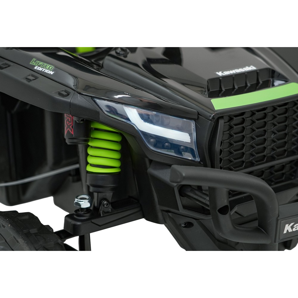 JOKO Elektrické autíčko Buggy Kawasaki TERYX KRX1000 4x4, penové kolesá, kožené sedadlo, čierne