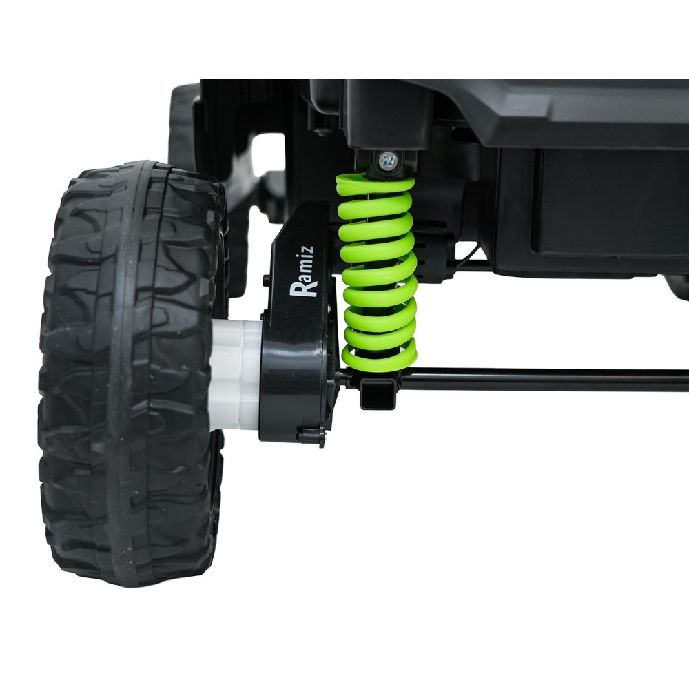 JOKO Elektrické autíčko Buggy Kawasaki TERYX KRX1000 4x4, penové kolesá, kožené sedadlo, čierne