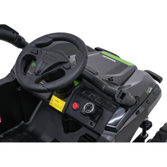 JOKO Elektrické autíčko Buggy Kawasaki TERYX KRX1000 4x4, penové kolesá, kožené sedadlo, čierne