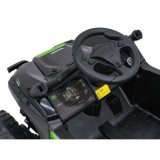 JOKO Elektrické autíčko Buggy Kawasaki TERYX KRX1000 4x4, penové kolesá, kožené sedadlo, čierne