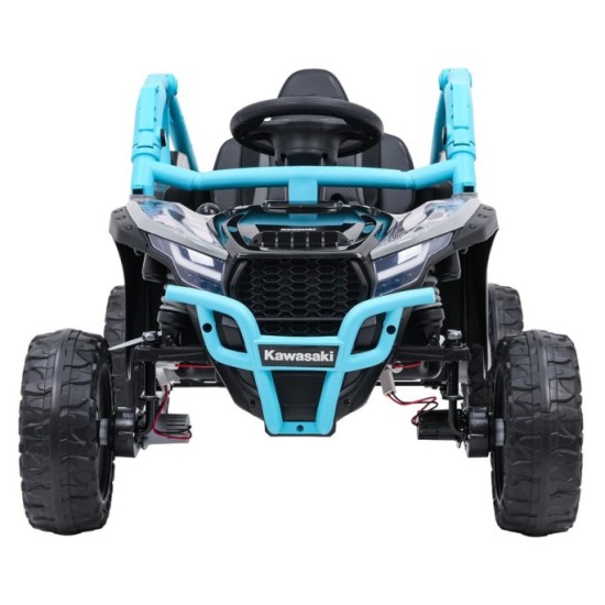JOKO Elektrické autíčko Buggy Kawasaki TERYX KRX1000 4x4, penové kolesá, kožené sedadlo, modré