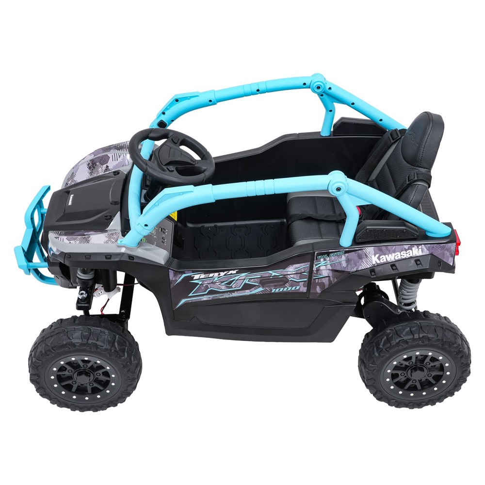 JOKO Elektrické autíčko Buggy Kawasaki TERYX KRX1000 4x4, penové kolesá, kožené sedadlo, modré