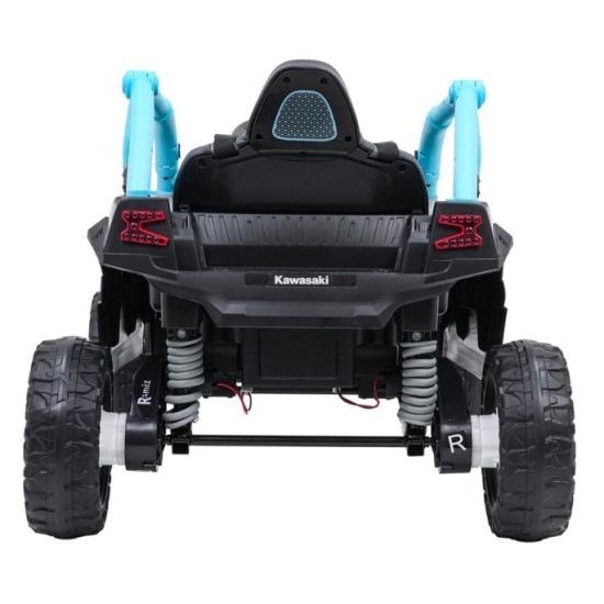 JOKO Elektrické autíčko Buggy Kawasaki TERYX KRX1000 4x4, penové kolesá, kožené sedadlo, modré