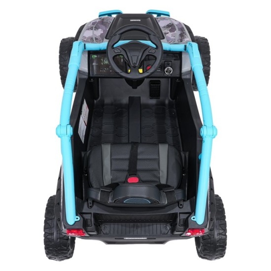 JOKO Elektrické autíčko Buggy Kawasaki TERYX KRX1000 4x4, penové kolesá, kožené sedadlo, modré