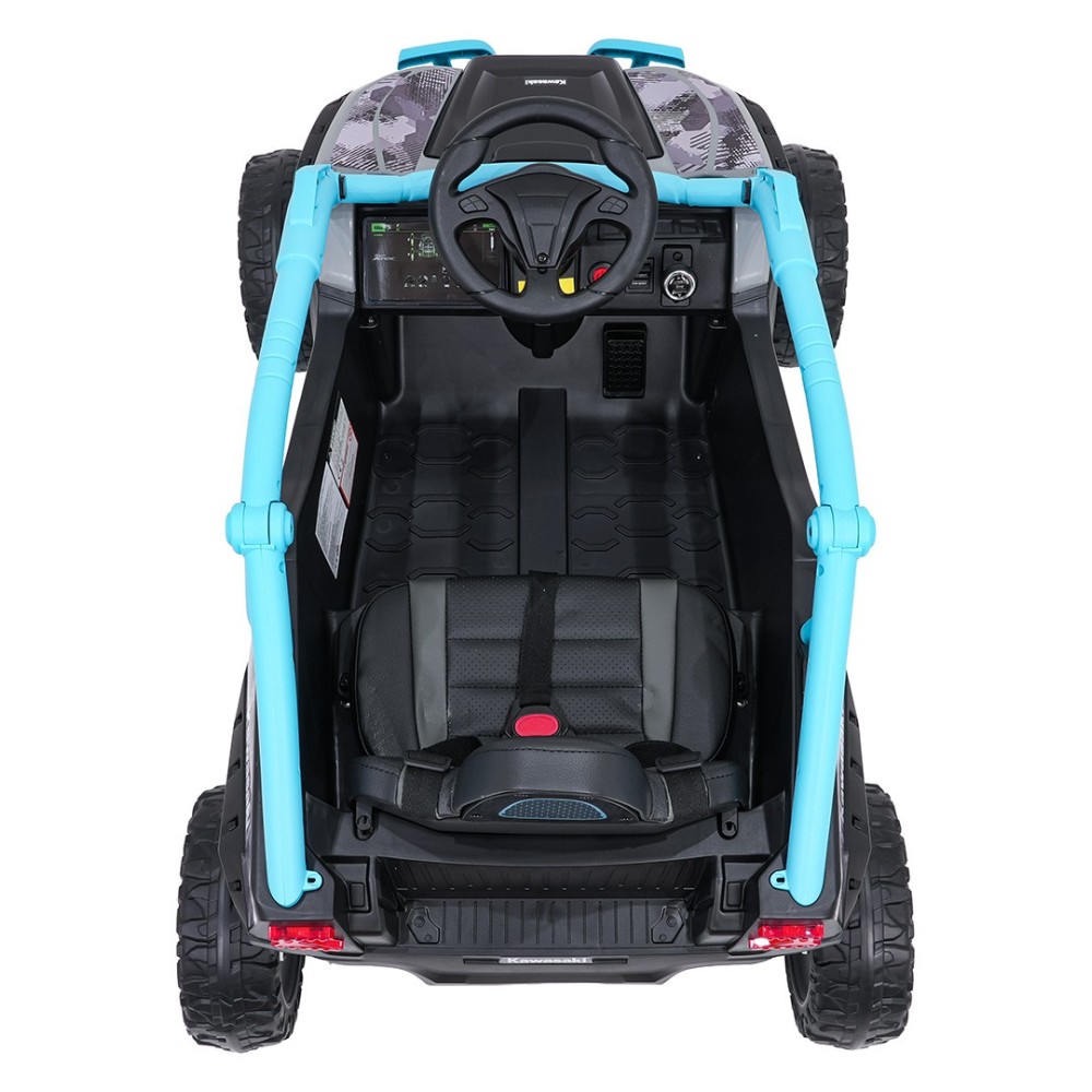 JOKO Elektrické autíčko Buggy Kawasaki TERYX KRX1000 4x4, penové kolesá, kožené sedadlo, modré