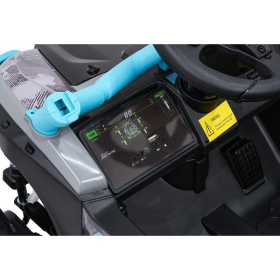 JOKO Elektrické autíčko Buggy Kawasaki TERYX KRX1000 4x4, penové kolesá, kožené sedadlo, modré