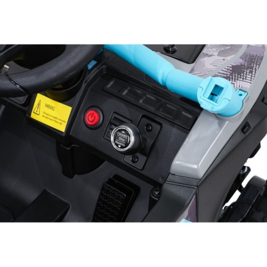 JOKO Elektrické autíčko Buggy Kawasaki TERYX KRX1000 4x4, penové kolesá, kožené sedadlo, modré
