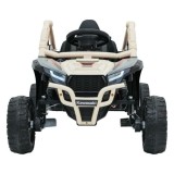 JOKO Elektrické autíčko Buggy Kawasaki TERYX KRX1000, penové kolesá, kožené sedadlo, béžové