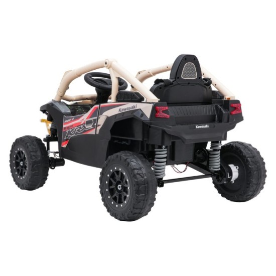 JOKO Elektrické autíčko Buggy Kawasaki TERYX KRX1000, penové kolesá, kožené sedadlo, béžové