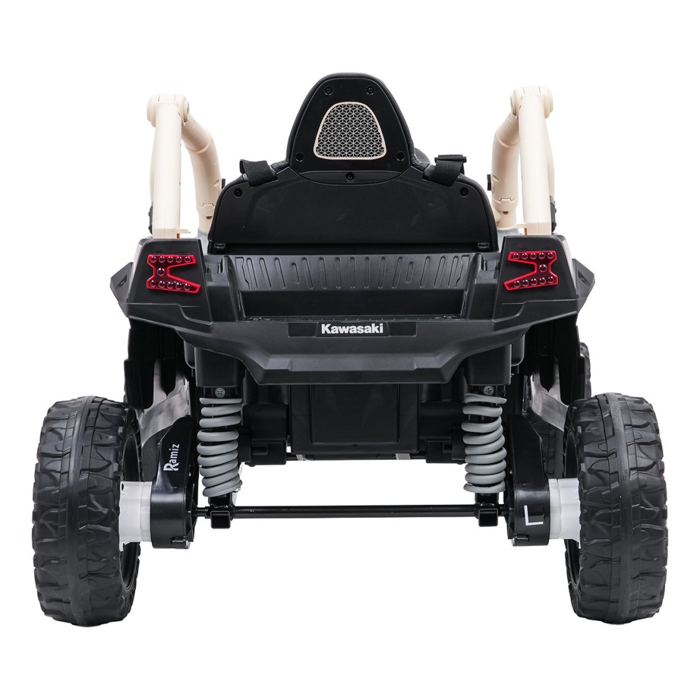 JOKO Elektrické autíčko Buggy Kawasaki TERYX KRX1000, penové kolesá, kožené sedadlo, béžové