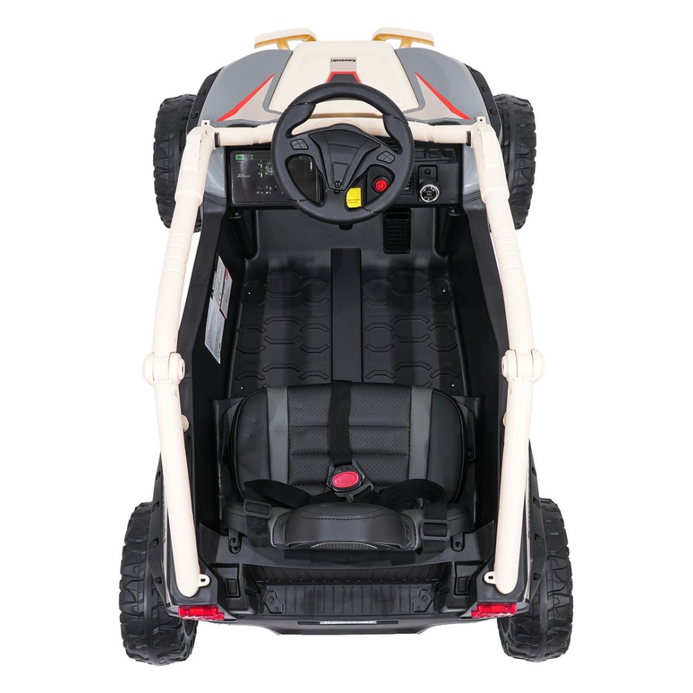 JOKO Elektrické autíčko Buggy Kawasaki TERYX KRX1000, penové kolesá, kožené sedadlo, béžové
