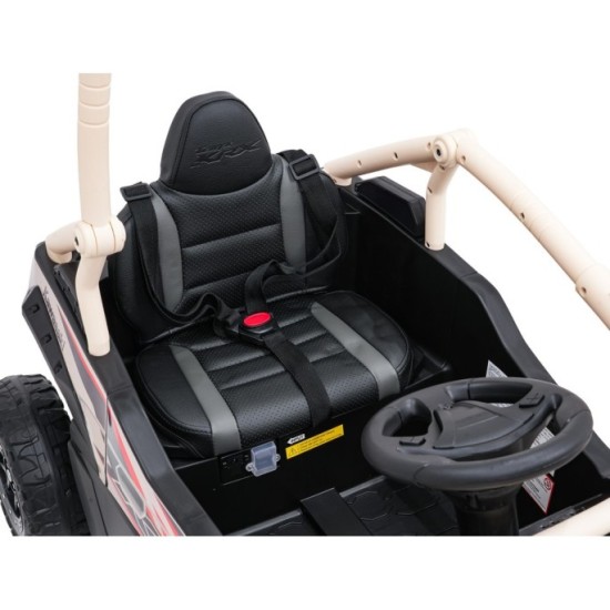 JOKO Elektrické autíčko Buggy Kawasaki TERYX KRX1000, penové kolesá, kožené sedadlo, béžové