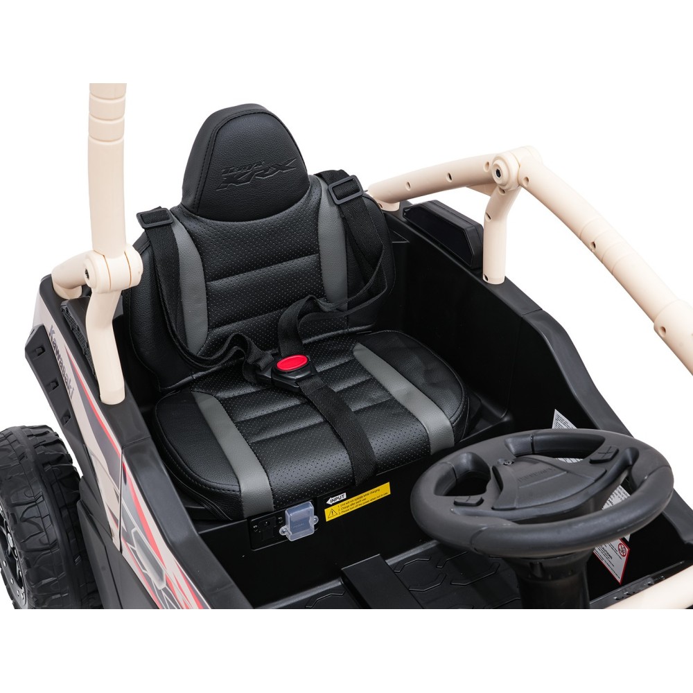 JOKO Elektrické autíčko Buggy Kawasaki TERYX KRX1000, penové kolesá, kožené sedadlo, béžové