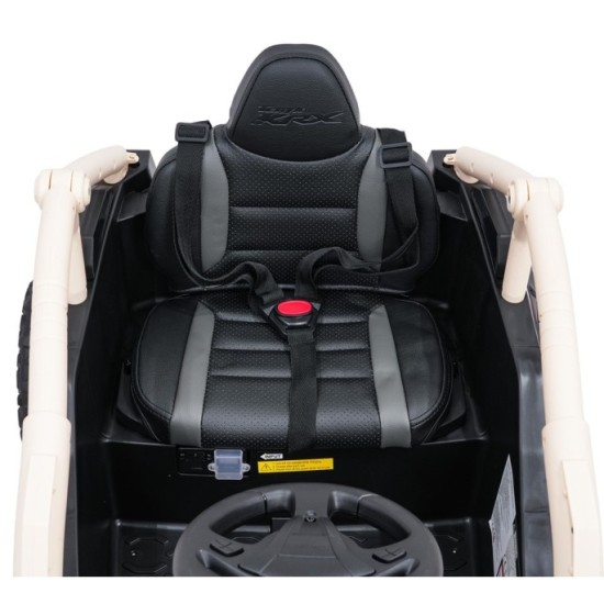 JOKO Elektrické autíčko Buggy Kawasaki TERYX KRX1000, penové kolesá, kožené sedadlo, béžové