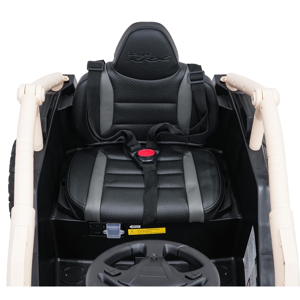 JOKO Elektrické autíčko Buggy Kawasaki TERYX KRX1000, penové kolesá, kožené sedadlo, béžové