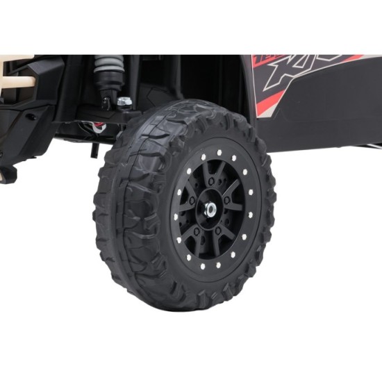 JOKO Elektrické autíčko Buggy Kawasaki TERYX KRX1000, penové kolesá, kožené sedadlo, béžové