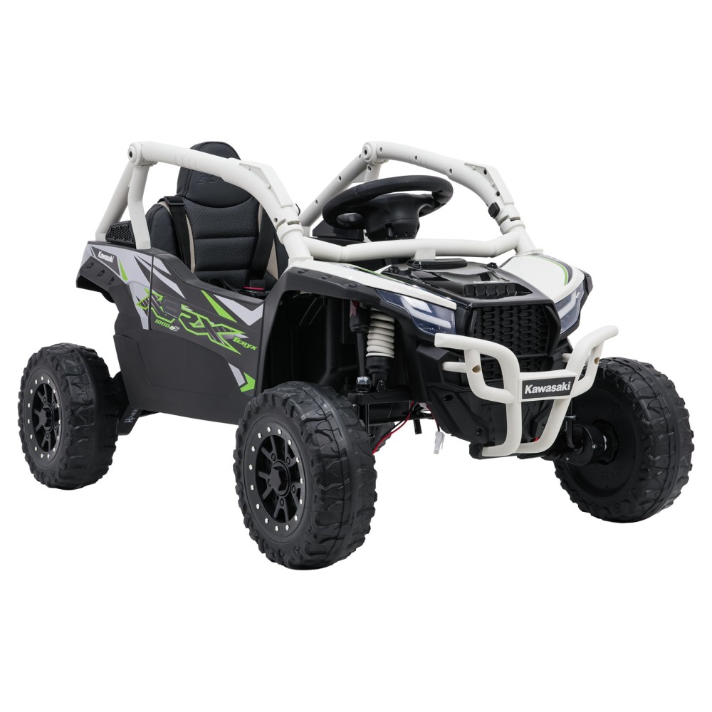 JOKO Elektrické autíčko Buggy Kawasaki TERYX KRX1000 4x4, penové kolesá, kožené sedadlo, sivé