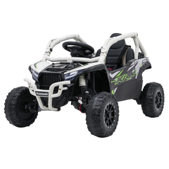 JOKO Elektrické autíčko Buggy Kawasaki TERYX KRX1000 4x4, penové kolesá, kožené sedadlo, sivé