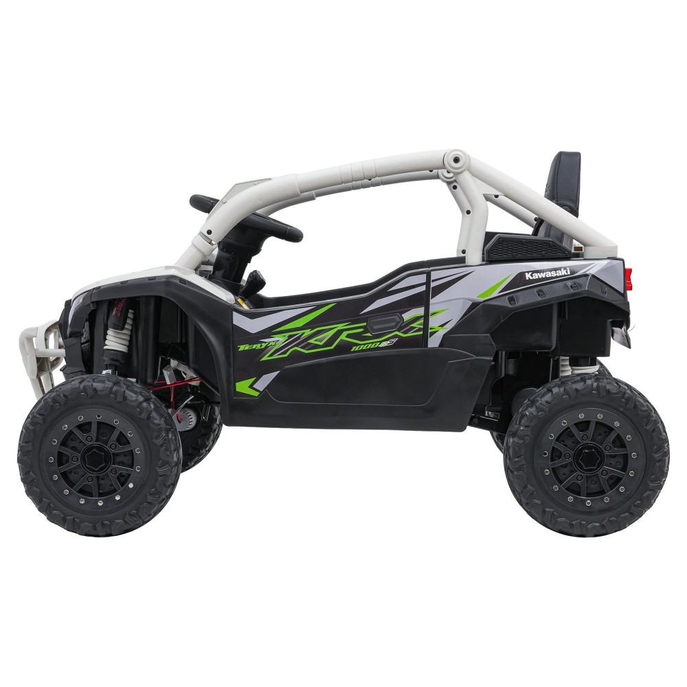JOKO Elektrické autíčko Buggy Kawasaki TERYX KRX1000 4x4, penové kolesá, kožené sedadlo, sivé