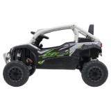 JOKO Elektrické autíčko Buggy Kawasaki TERYX KRX1000 4x4, penové kolesá, kožené sedadlo, sivé