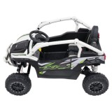 JOKO Elektrické autíčko Buggy Kawasaki TERYX KRX1000 4x4, penové kolesá, kožené sedadlo, sivé