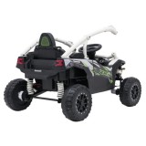 JOKO Elektrické autíčko Buggy Kawasaki TERYX KRX1000 4x4, penové kolesá, kožené sedadlo, sivé