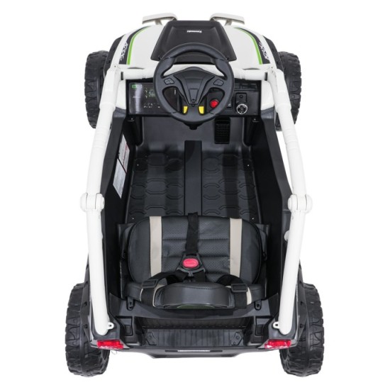 JOKO Elektrické autíčko Buggy Kawasaki TERYX KRX1000 4x4, penové kolesá, kožené sedadlo, sivé