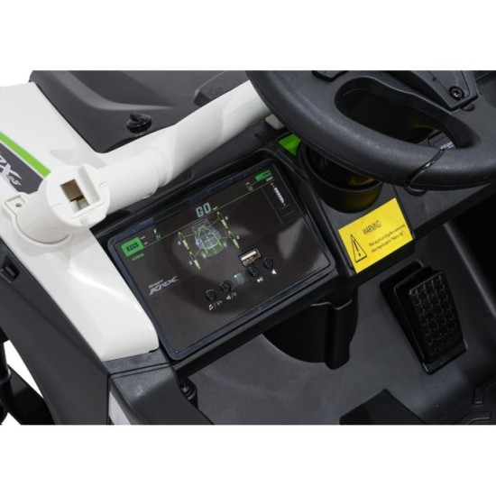 JOKO Elektrické autíčko Buggy Kawasaki TERYX KRX1000 4x4, penové kolesá, kožené sedadlo, sivé