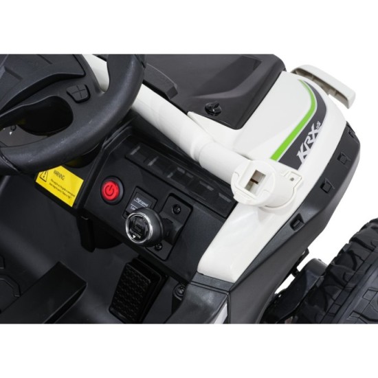JOKO Elektrické autíčko Buggy Kawasaki TERYX KRX1000 4x4, penové kolesá, kožené sedadlo, sivé