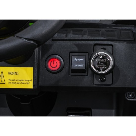JOKO Elektrické autíčko Buggy Kawasaki TERYX KRX1000 4x4, penové kolesá, kožené sedadlo, sivé